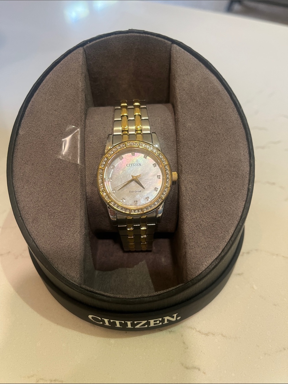 Citizen Two-Tone Gold and Silver Women’s Watch with Mother-of-Pearl Dial